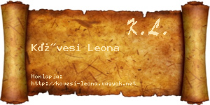Kövesi Leona névjegykártya